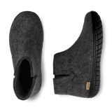 glerups Boot with natural rubber sole - black Boot with rubber sole Charcoal