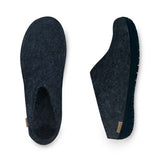 glerups Slip-on with natural rubber sole - black Slip-on with rubber sole Denim