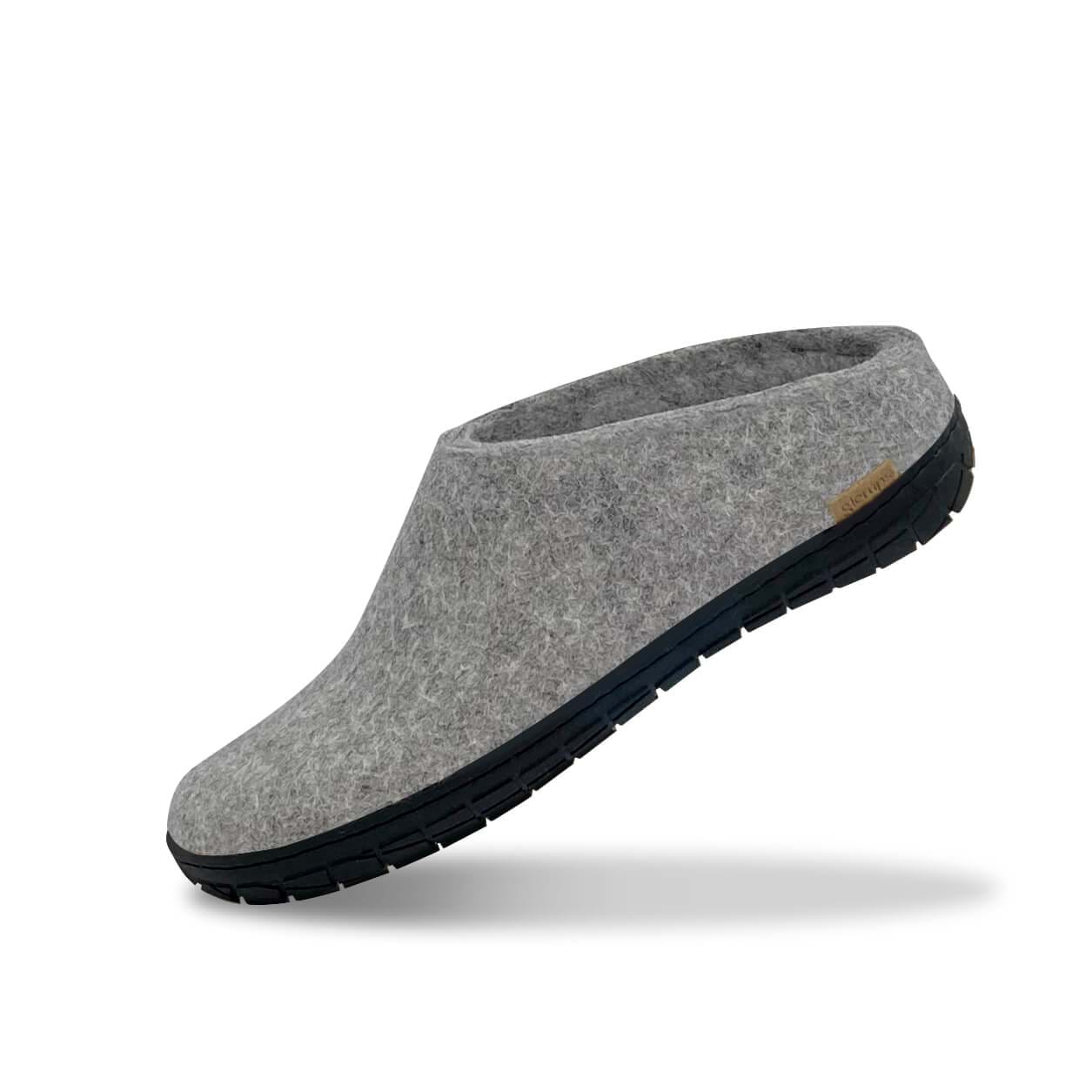 Slip on with natural rubber sole black Grey glerups.eu