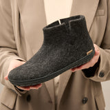 glerups Boot with natural rubber sole - black Boot with rubber sole Charcoal