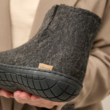 glerups Boot with natural rubber sole - black Boot with rubber sole Charcoal