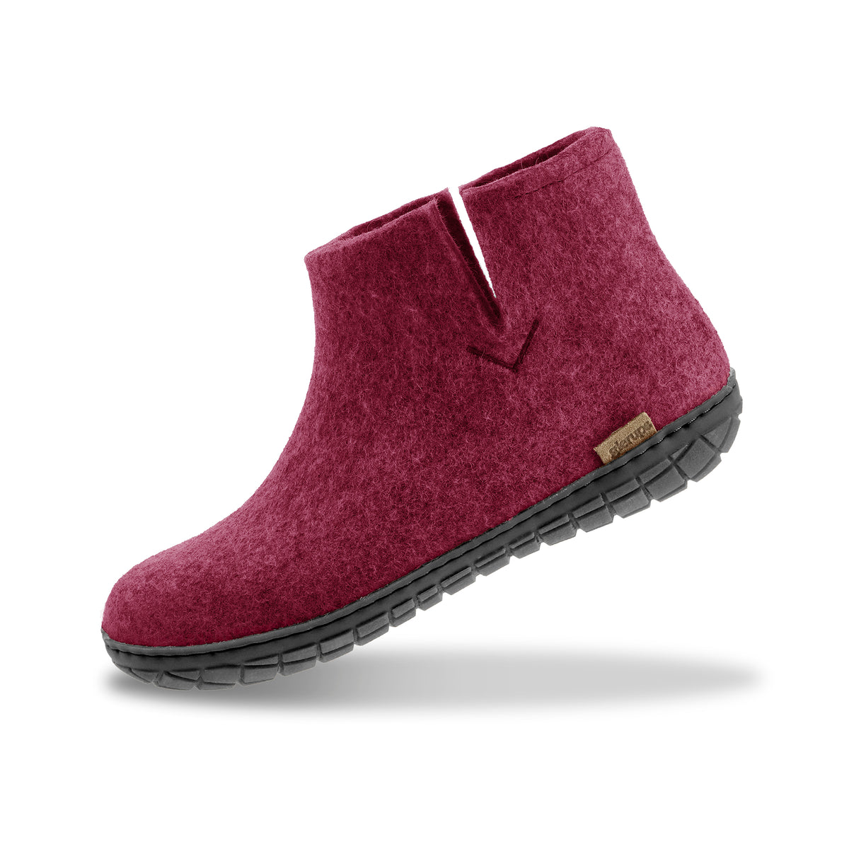 glerups Boot with natural rubber sole - black Boot with rubber sole Cranberry