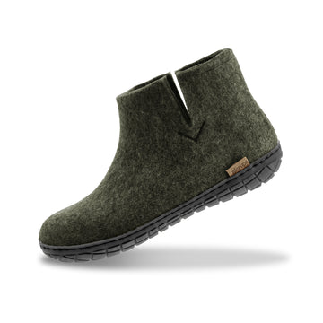 glerups Boot with natural rubber sole - black Boot with rubber sole Forest