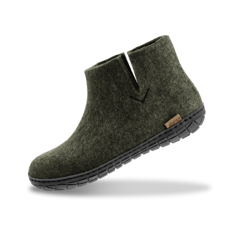 glerups Boot with natural rubber sole - black Boot with rubber sole Forest