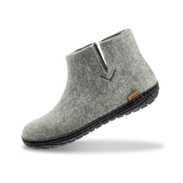 glerups Boot with natural rubber sole - black Boot with rubber sole Grey