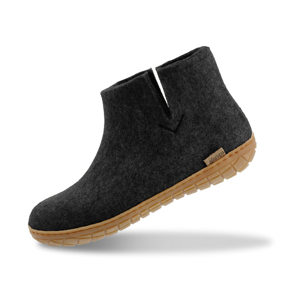 glerups Boot with natural rubber sole - honey Boot with rubber sole Charcoal