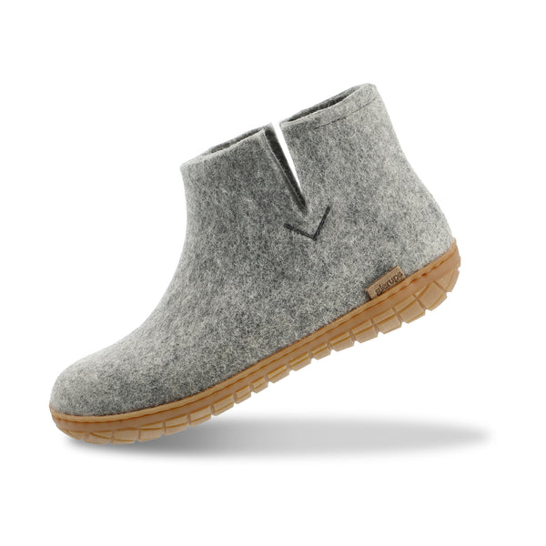 glerups Boot with natural rubber sole - honey Boot with rubber sole Grey