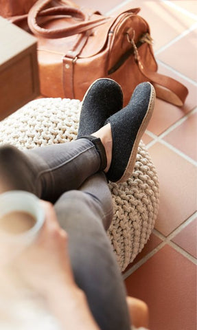 Slip-ons in Charcoal