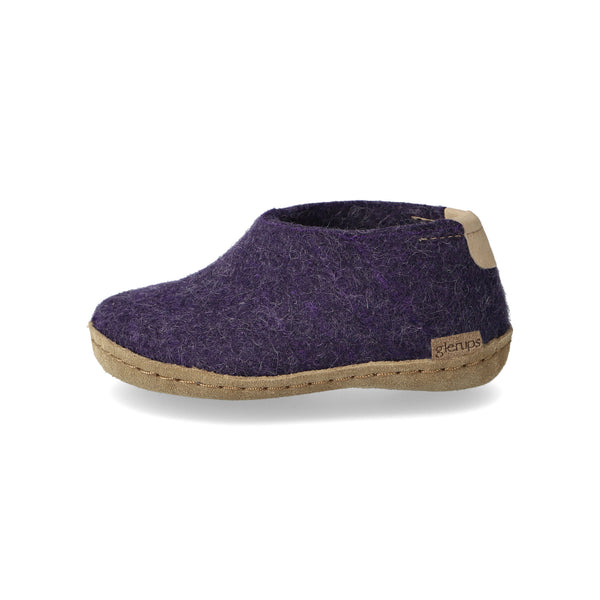 glerups Shoe kids Shoe with leather sole Purple