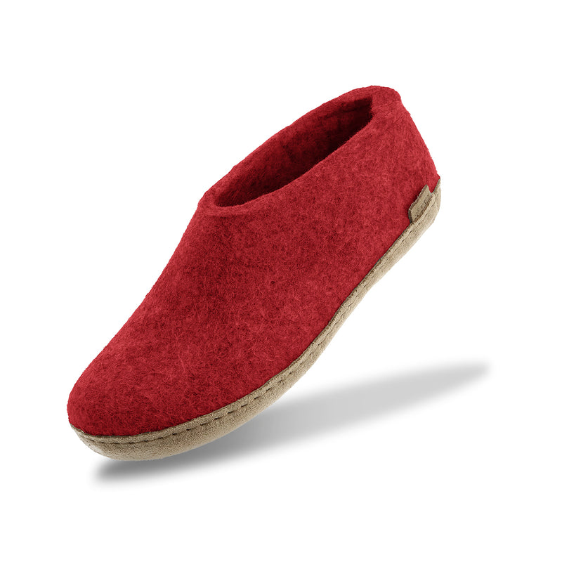 glerups Shoe with leather sole Shoe with leather sole Red