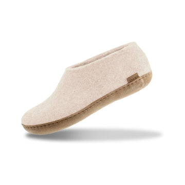 glerups Shoe with leather sole Shoe with leather sole White