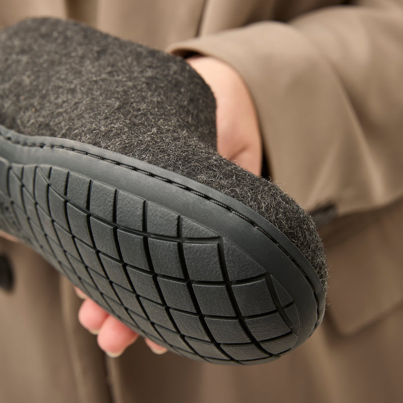 glerups Shoe with natural rubber sole - black Shoe with rubber sole Charcoal
