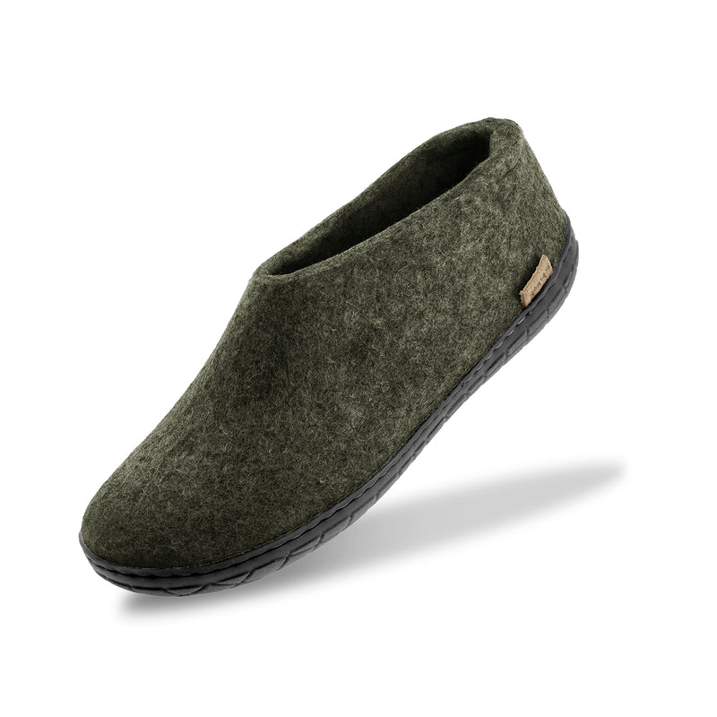 glerups Shoe with natural rubber sole - black Shoe with rubber sole Forest