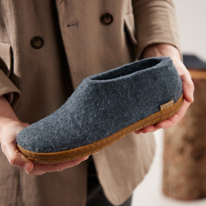 glerups Shoe with natural rubber sole - honey Shoe with rubber sole Denim