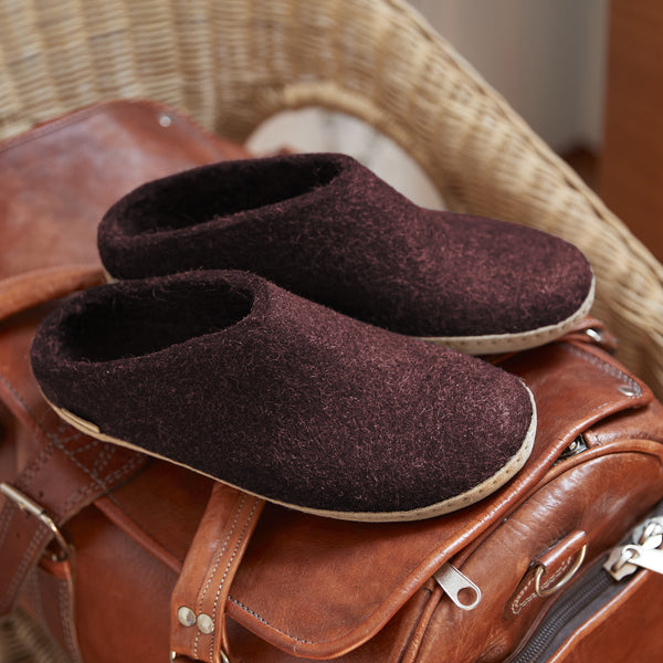glerups Slip-on with leather sole Slip-on with leather sole 15 Beet