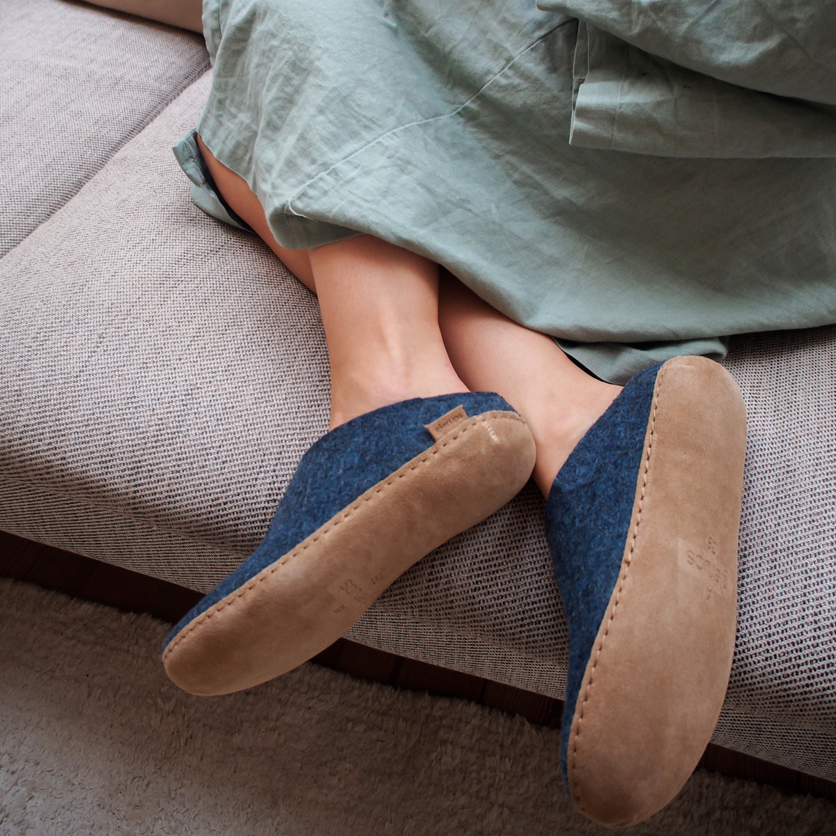 glerups Slip-on with leather sole Slip-on with leather sole Denim