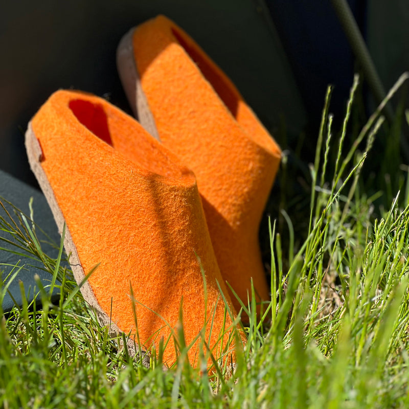 glerups Slip-on with leather sole Slip-on with leather sole Orange