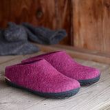 glerups Slip-on with natural rubber sole - black Slip-on with rubber sole Cranberry