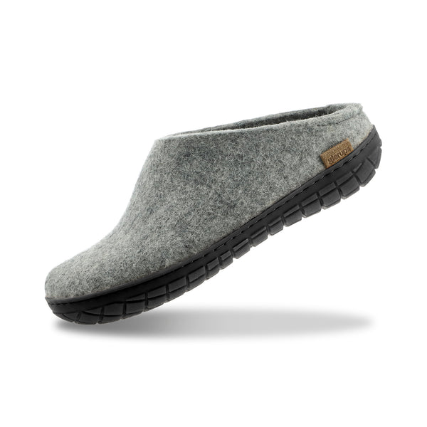glerups Slip-on with natural rubber sole - black Slip-on with rubber sole Grey
