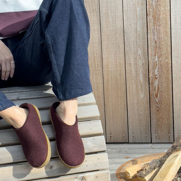 glerups Slip-on with natural rubber sole - honey Slip-on with rubber sole 15 Beet