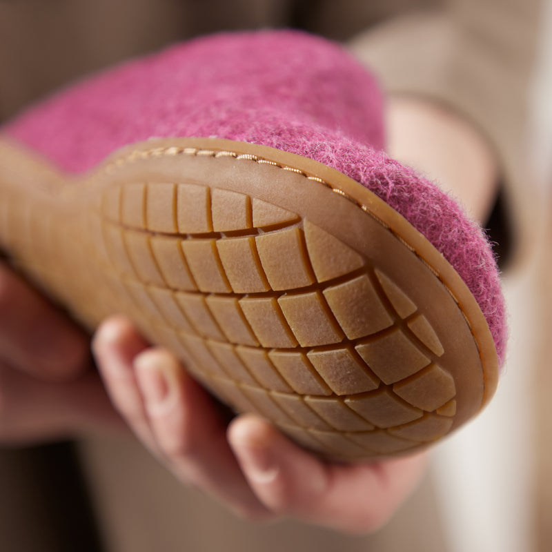 glerups Slip-on with natural rubber sole - honey Slip-on with rubber sole Cranberry
