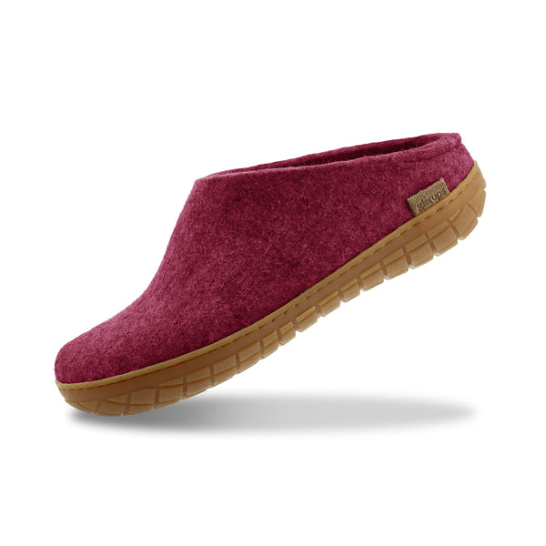 glerups Slip-on with natural rubber sole - honey Slip-on with rubber sole Cranberry