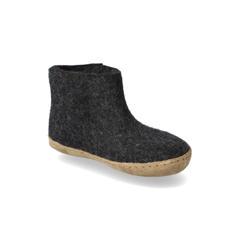 glerups Boot junior Boot with leather sole Charcoal