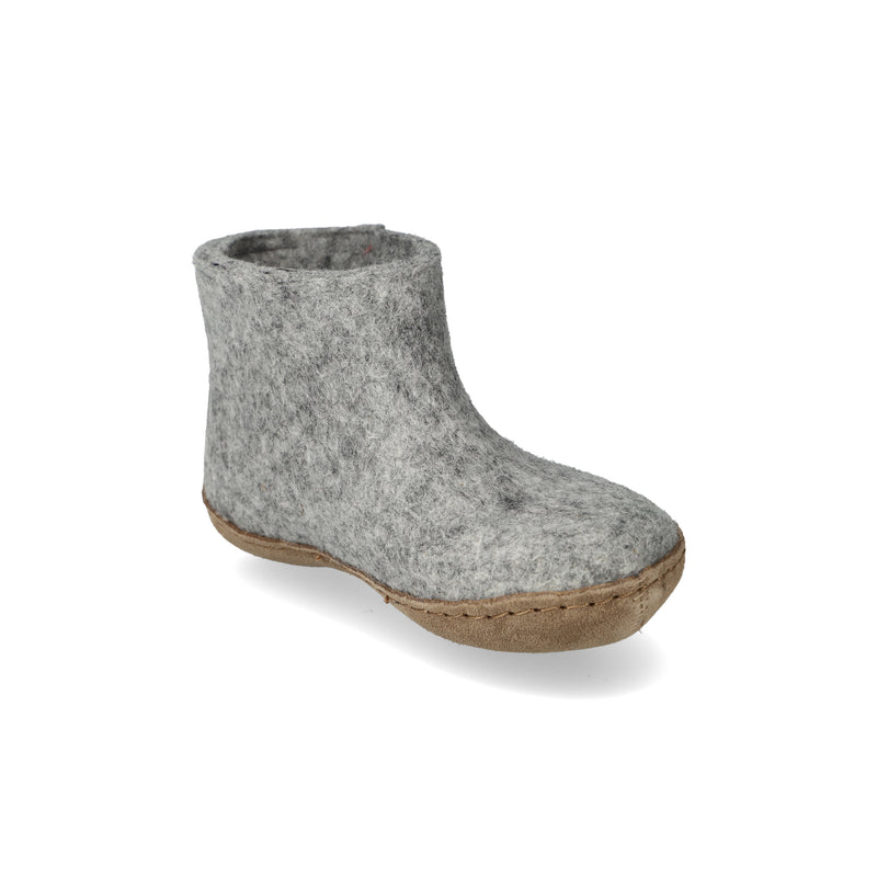 glerups Boot junior Boot with leather sole Grey