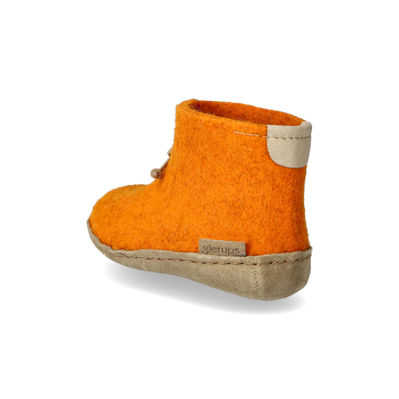 glerups Boot kids Boot with leather sole Orange