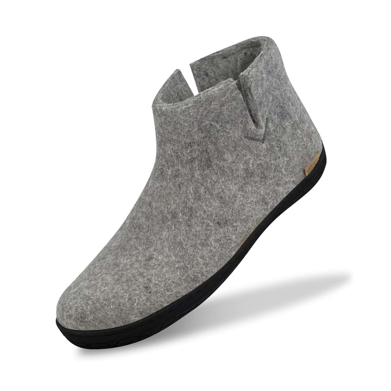 Boot with natural rubber sole black Grey glerups.eu