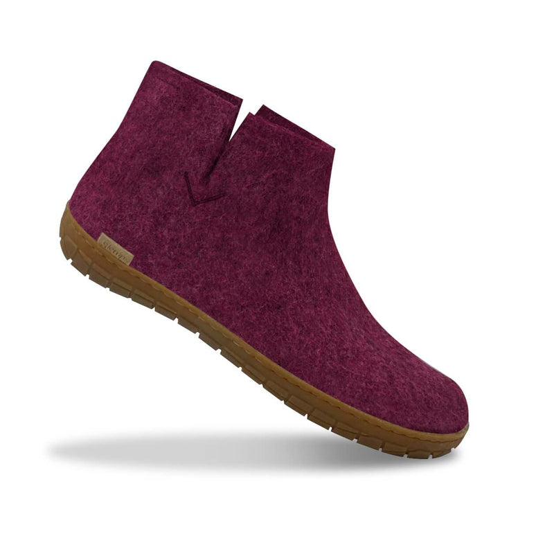 glerups Boot with natural rubber sole - honey Boot with rubber sole Cranberry