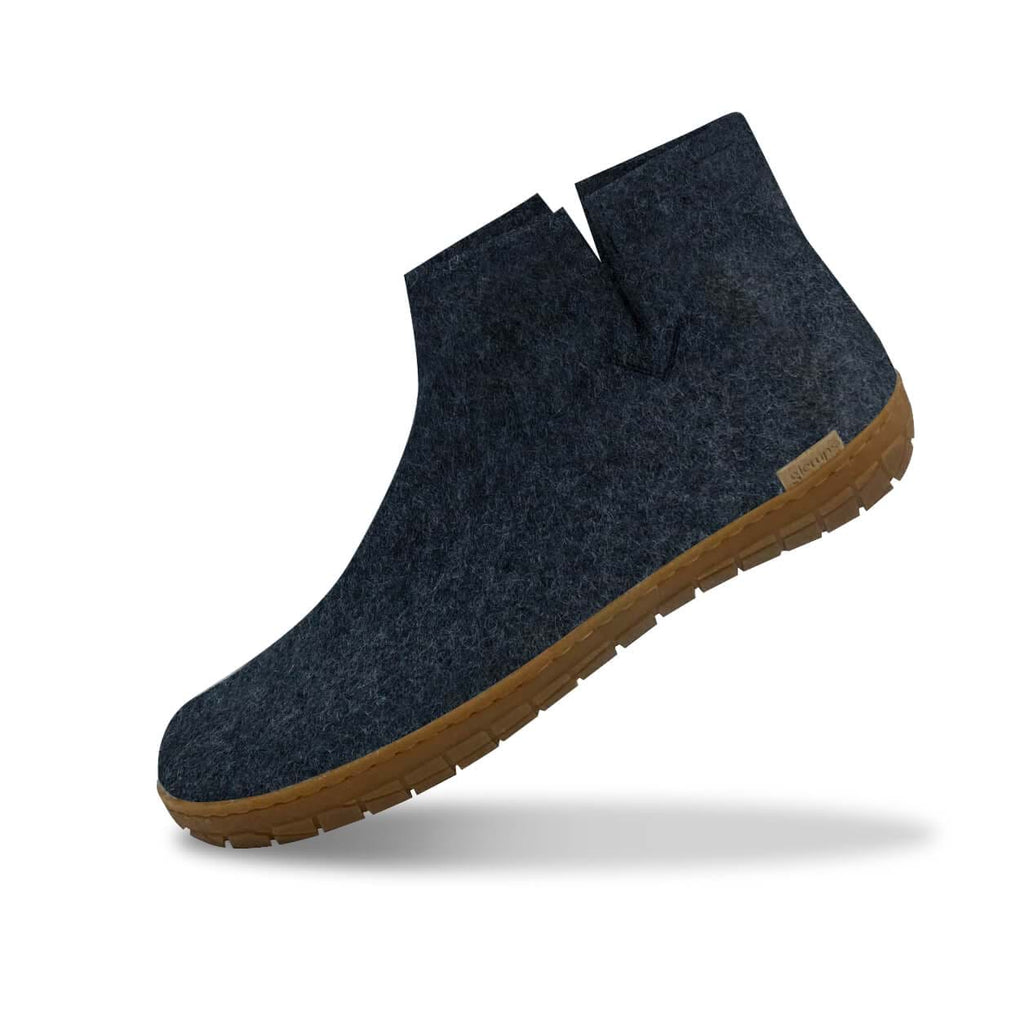 Boot with natural rubber sole honey Denim glerups.eu