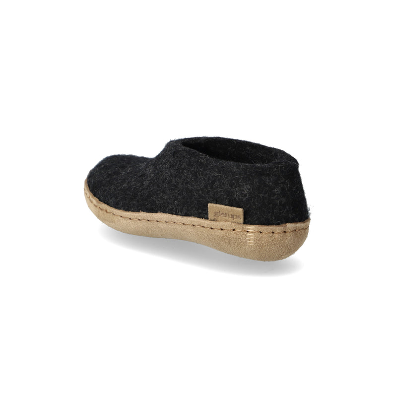 glerups Shoe junior Shoe with leather sole Charcoal