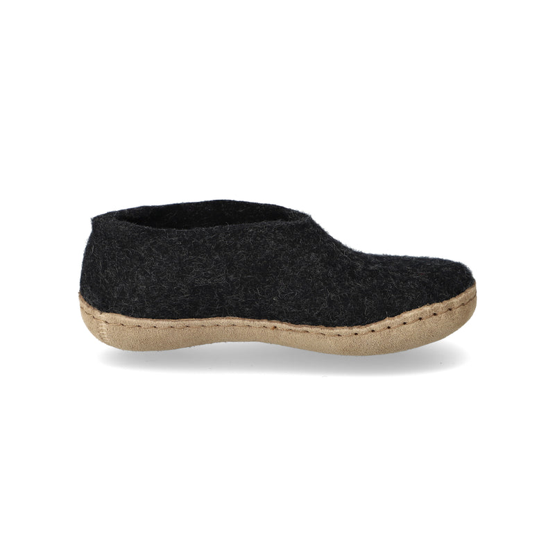 glerups Shoe junior Shoe with leather sole Charcoal