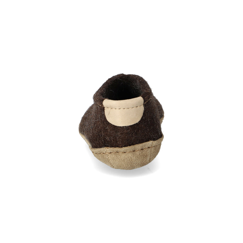 glerups Shoe kids Shoe with leather sole Nature brown