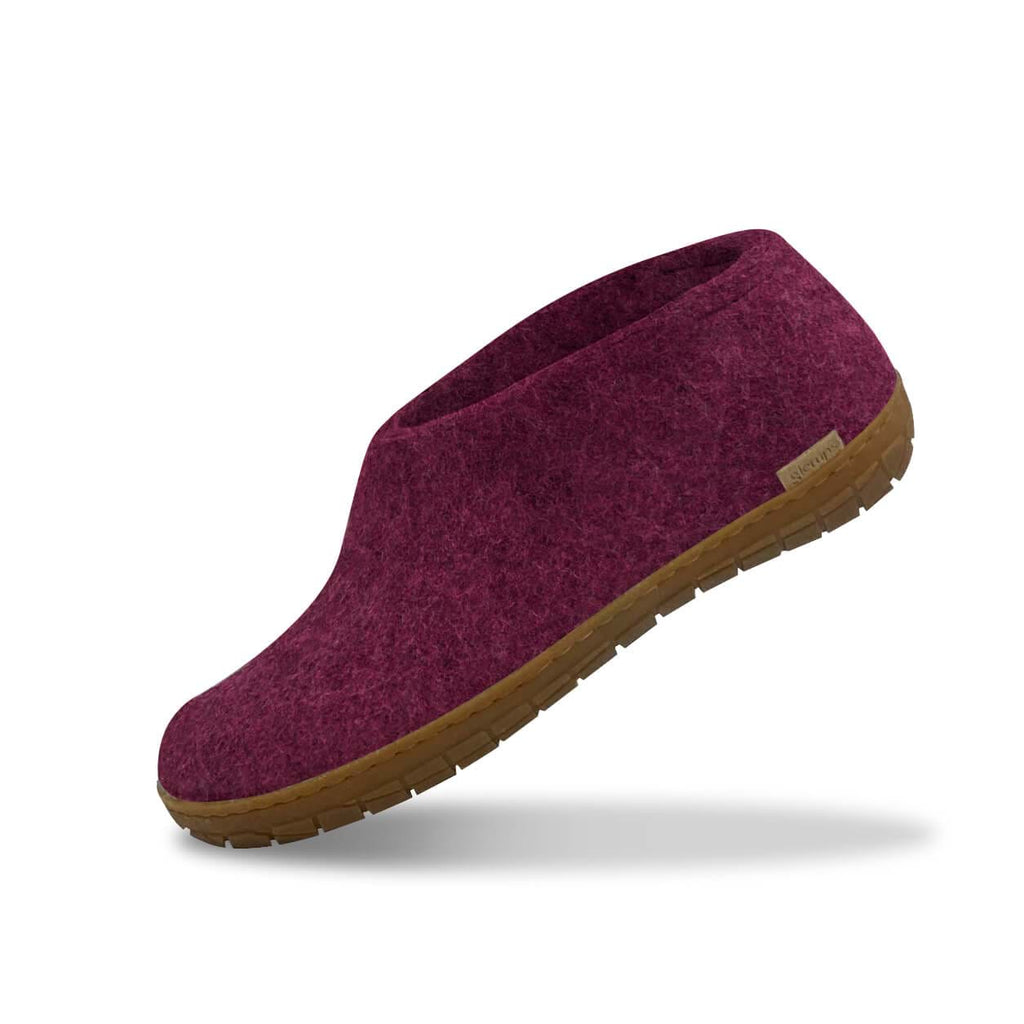 Shoe with natural rubber sole honey Cranberry glerups.eu