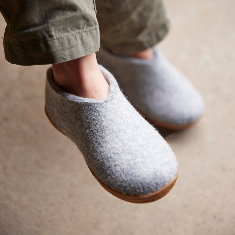 Felt shoes hotsell with rubber soles