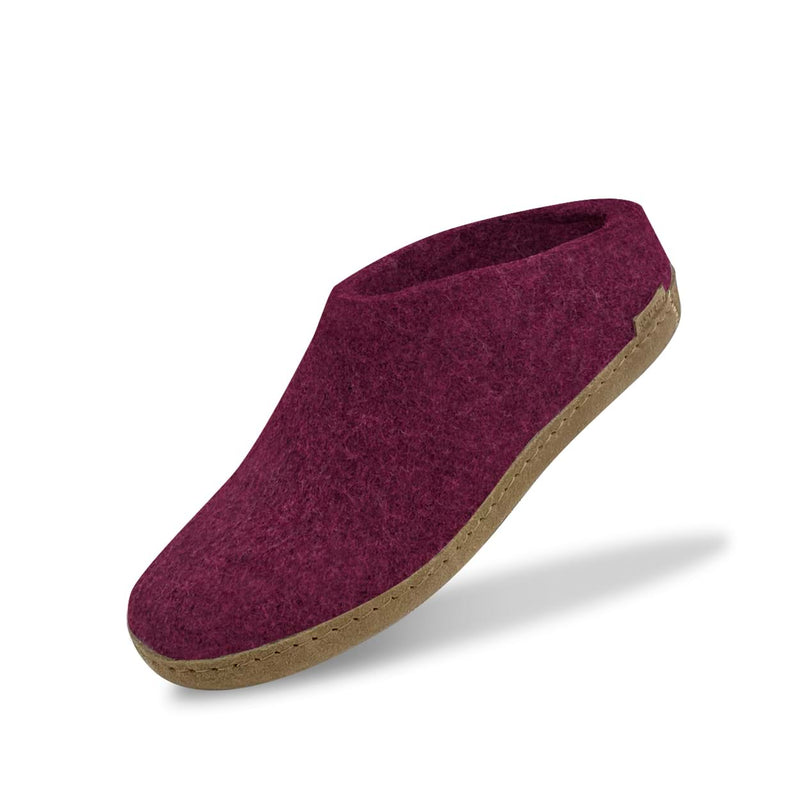 glerups Slip-on with leather sole Slip-on with leather sole Cranberry