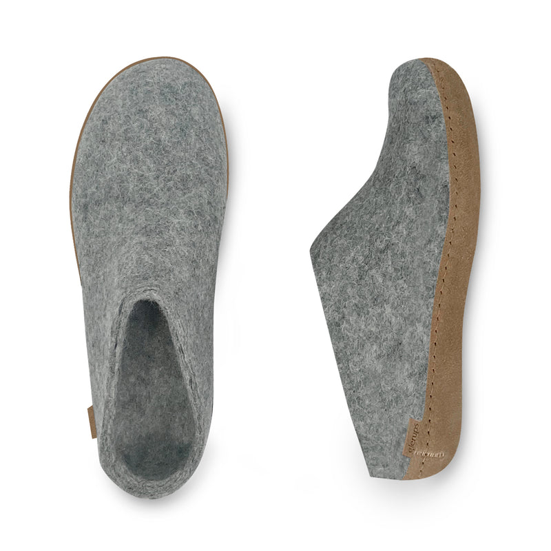 glerups Slip-on with leather sole Slip-on with leather sole Grey