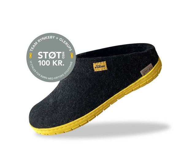 glerups Slip-on with natural rubber sole - Team Rynkeby Slip-on with rubber sole Charcoal