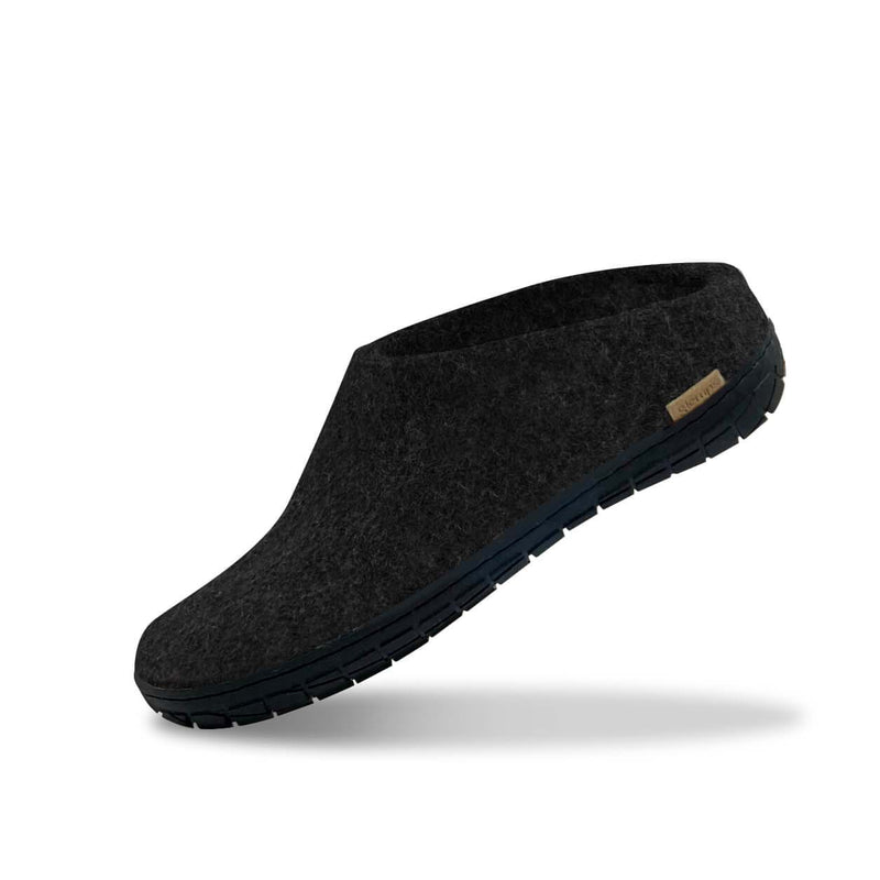 glerups Slip-on with natural rubber sole - black Slip-on with rubber sole Charcoal