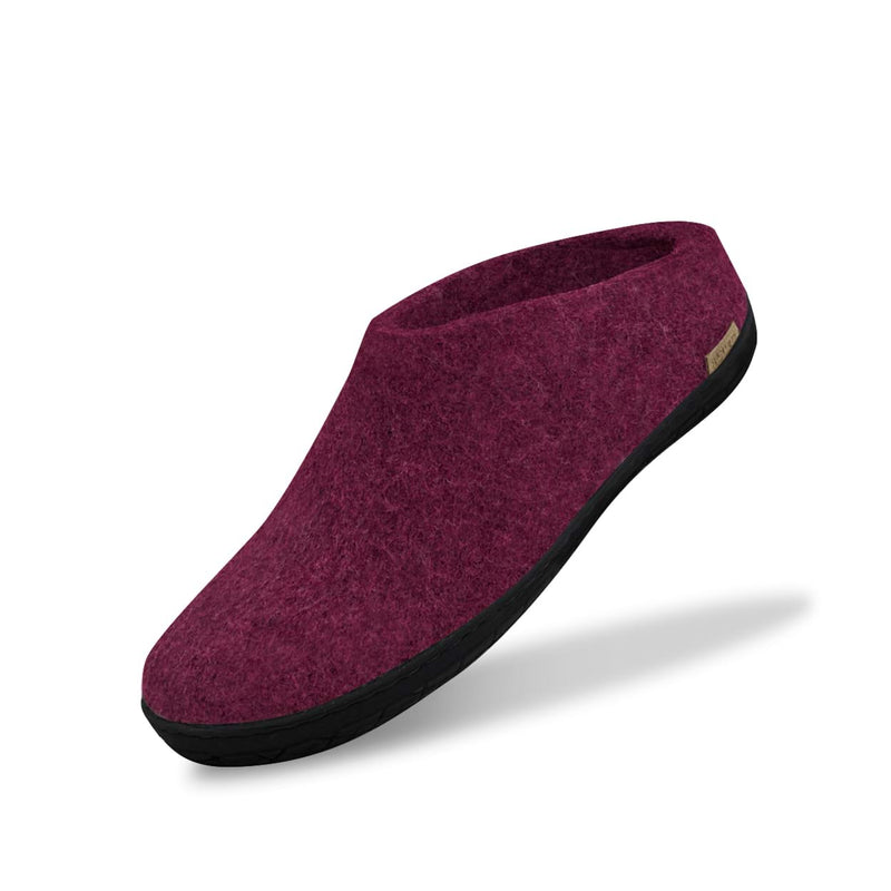 glerups Slip-on with natural rubber sole - black Slip-on with rubber sole Cranberry