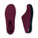 glerups Slip-on with natural rubber sole - black Slip-on with rubber sole Cranberry