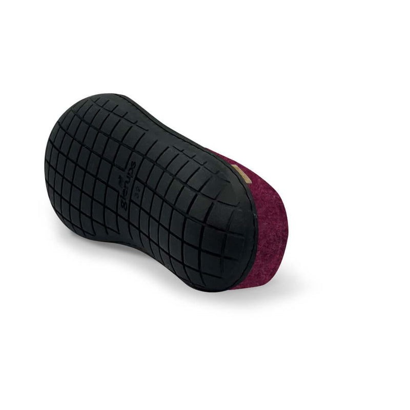 glerups Slip-on with natural rubber sole - black Slip-on with rubber sole Cranberry