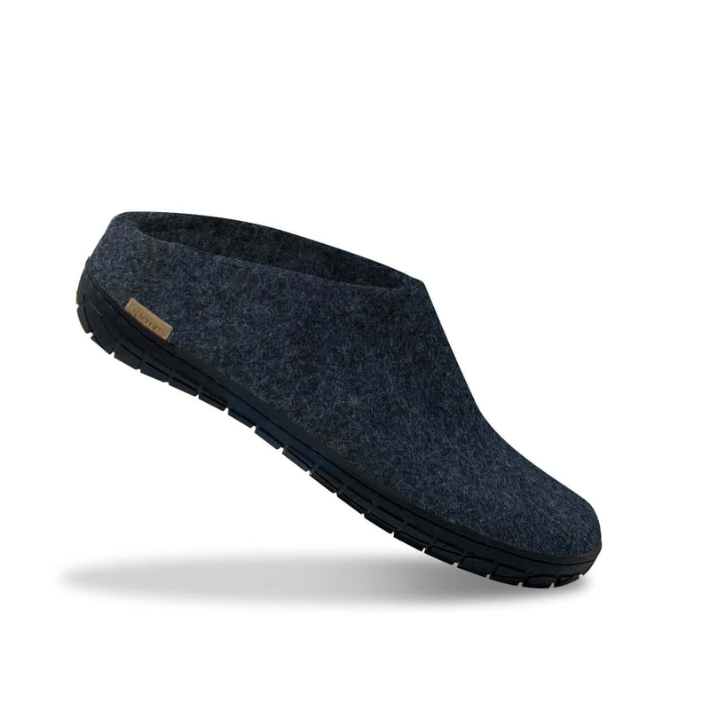 glerups Slip-on with natural rubber sole - black Slip-on with rubber sole Denim