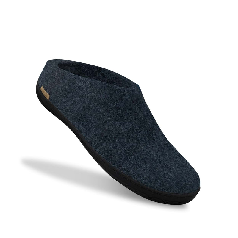glerups Slip-on with natural rubber sole - black Slip-on with rubber sole Denim