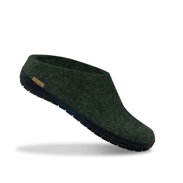 glerups Slip-on with natural rubber sole - black Slip-on with rubber sole Forest