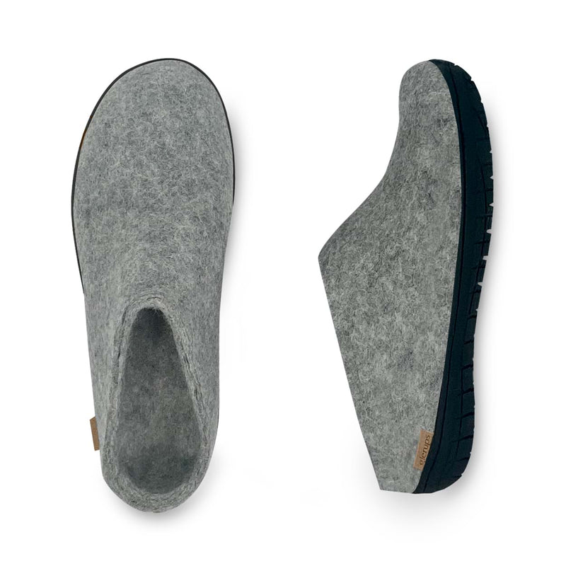 glerups Slip-on with natural rubber sole - black Slip-on with rubber sole Grey